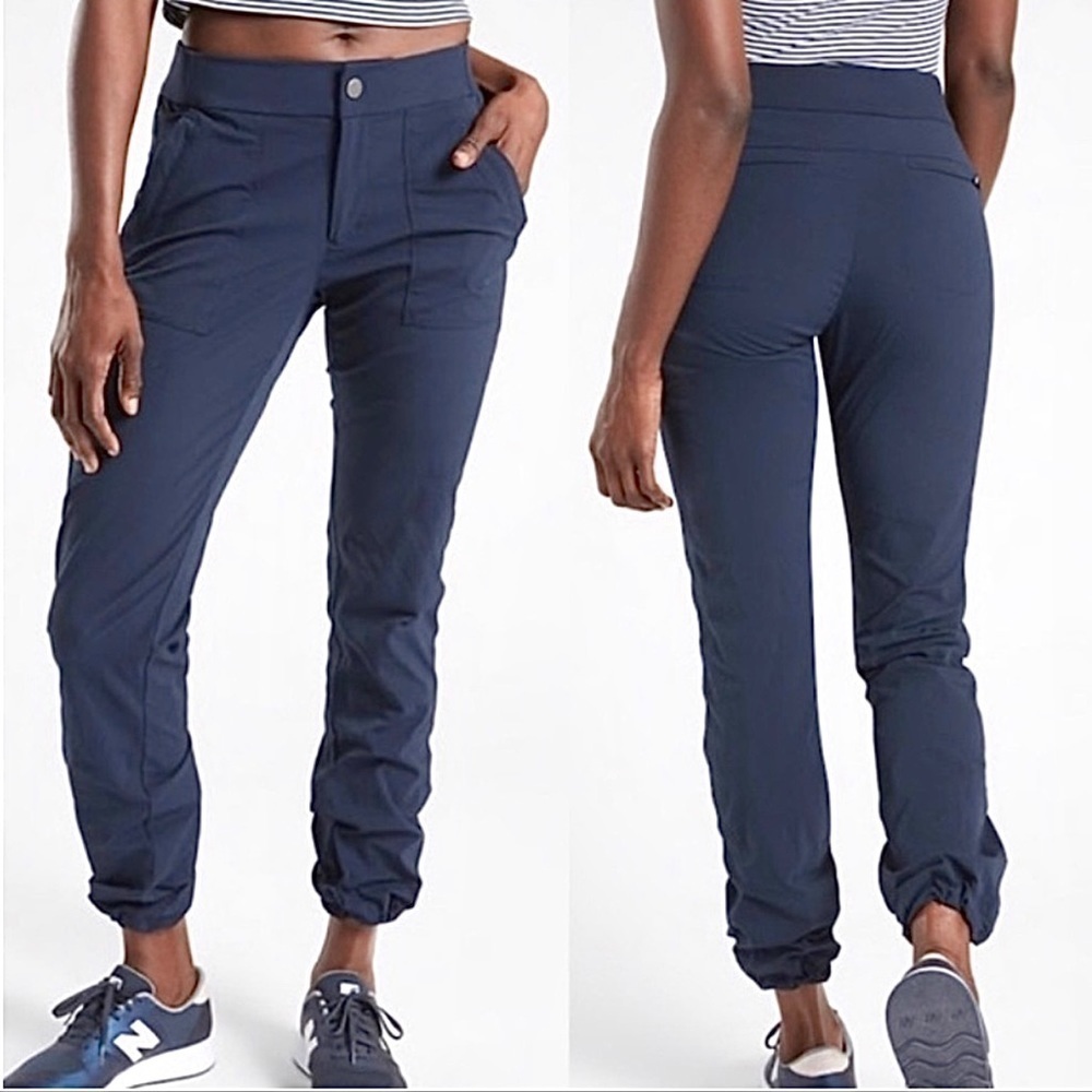 ATHLETA Trekkie Hike Pant Joggers in Navy Blue Size 2 (EUC)